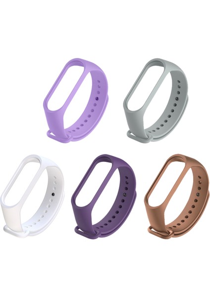 Xiaomi Mi Band 4 ve 3 Uyumlu Silikon Kordon 5'li Set 7