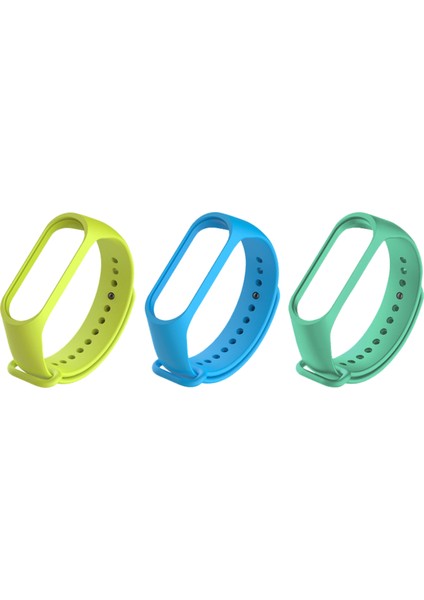 Xiaomi Mi Band 4 ve 3 Uyumlu Silikon Kordon 3'lü Set 6