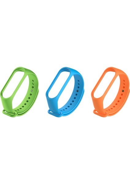 Xiaomi Mi Band 4 ve 3 Uyumlu Silikon Kordon 3'lü Set 11