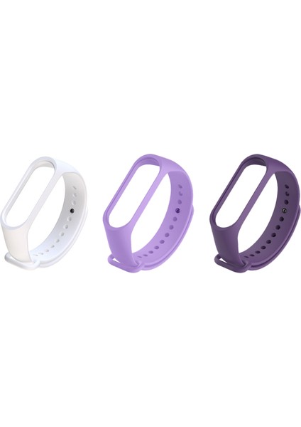 Xiaomi Mi Band 4 ve 3 Uyumlu Silikon Kordon 3'lü Set 16