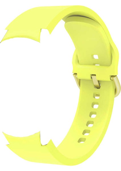 Samsung Galaxy Watch 4 40MM Kordon Model Uyumlu Kançalı Silikon Krd 50 Sarı