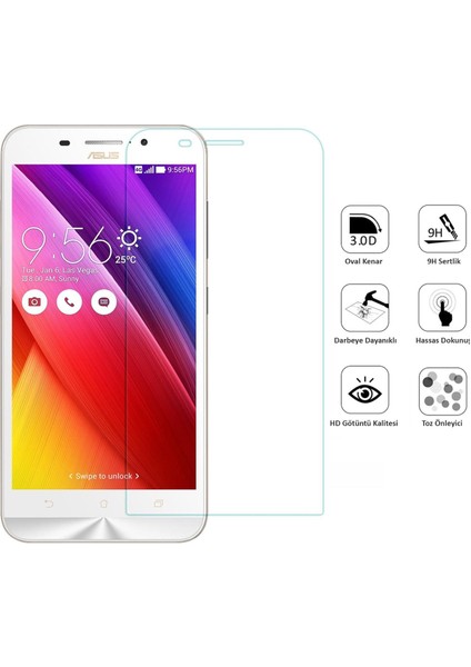 Asus (ZC550KL) Zenfone Max Ekran Koruyucu Temperli Cam