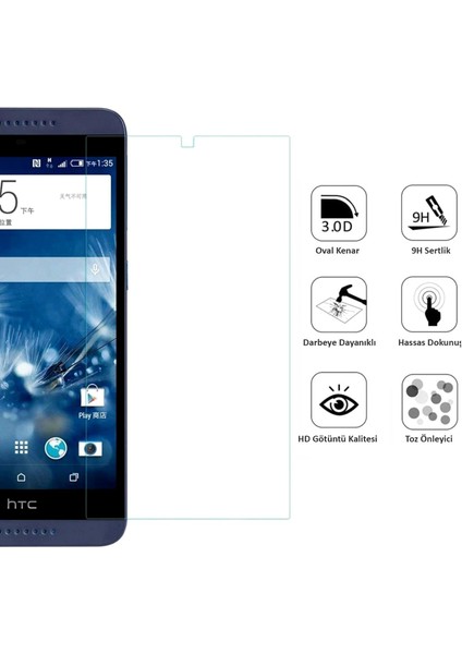 Htc Desire 626 Ekran Koruyucu Temperli Cam