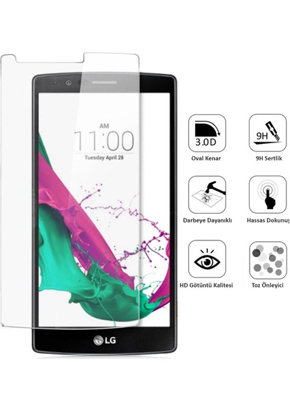 Lg G4 Stylus Ekran Koruyucu Temperli Cam