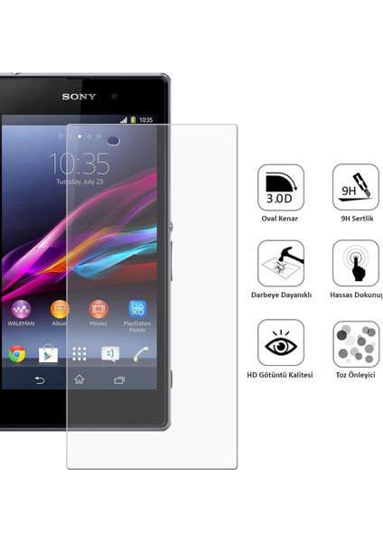 Sony Xperia Z1 Ekran Koruyucu Temperli Cam fiyatları