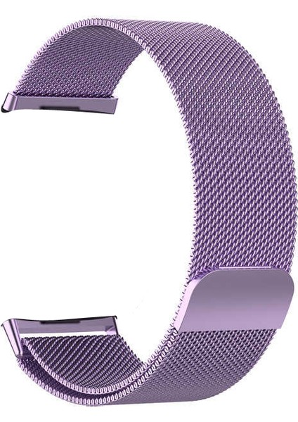 Amazfit Gtr 3 Pro Kordon Hasır Metal Örgülü Ayarlanabilir Mor