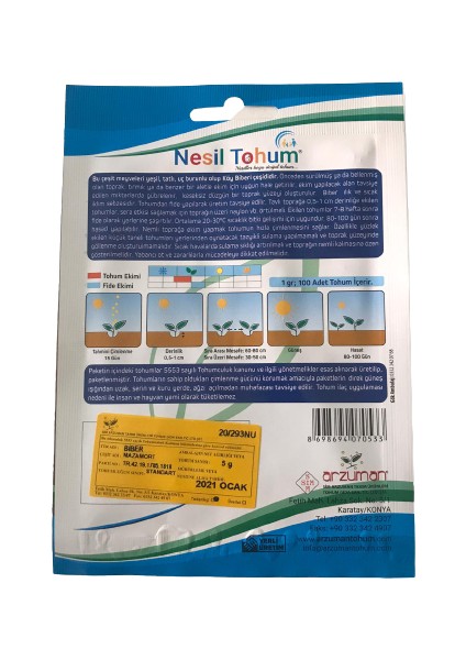 Biber(Mazamort) Atalık Tohum 3 Adet fiyatları