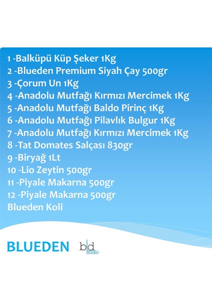 Ramazan Kumanya Gıda Paketi 12 Parça 100 Nolu Paket