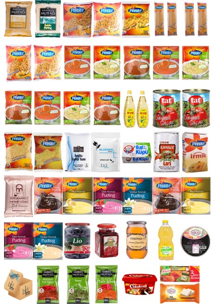Ramazan Paketi Kumanya Ezrak Gıda Yardım Kolisi 51 Parça 27 nolu Paket