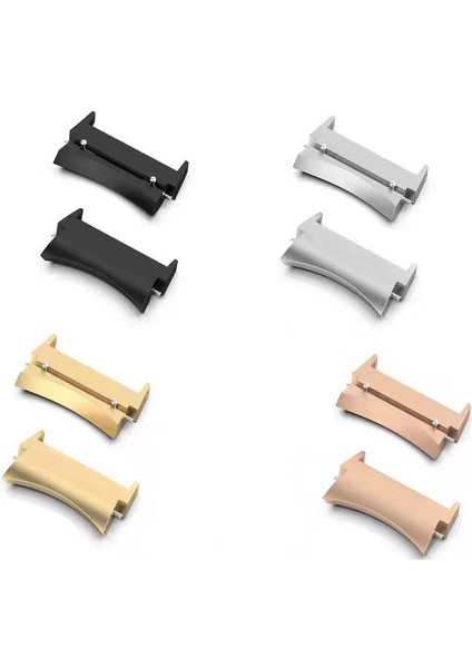 Samsung Galaxy Watch 4 Classic 42MM Uyumlu 20MM Metal Kordon Dönüştürücü Siyah modelleri