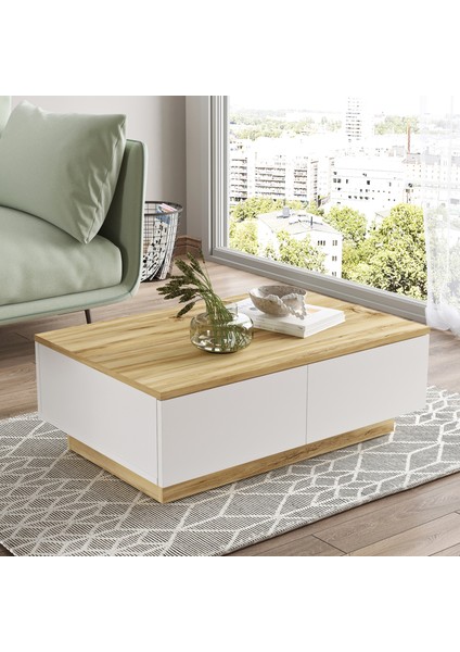 Luvio Orta Sehpa 2 Kapaklı Keçe-Beyaz LV17-WK fiyatları