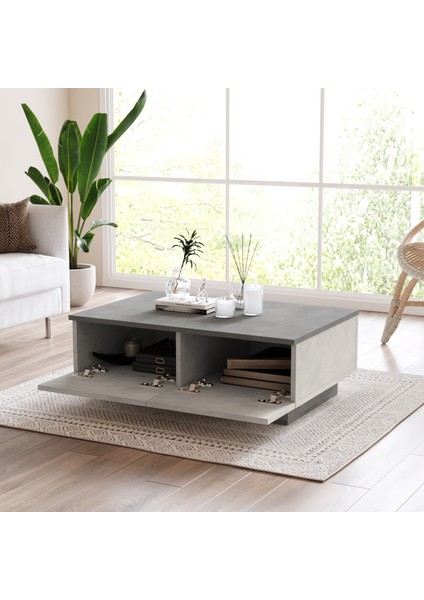 Luvio Orta Sehpa Beton-Taş Görünüm 150 cm Genişlik 90 cm Derinlik 31 cm fırsatları