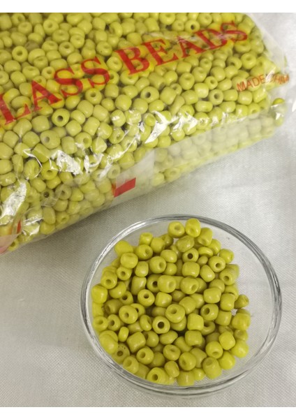 4 mm Sarı Renk Iri Kum Boncuk Takı Yapım Boncuğu