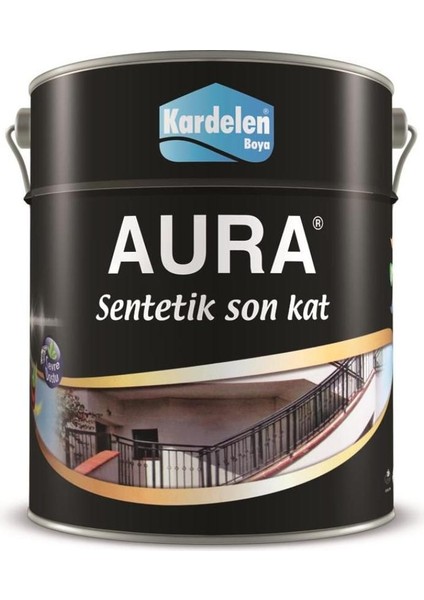 Kardelen Boya Aura Sentetik Son Kat Boya 2.5 Lt Siyah