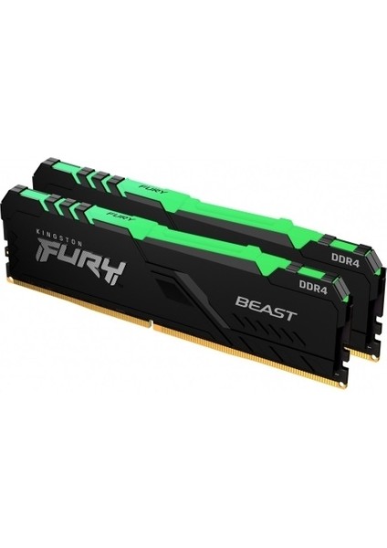 Kıngston 16 GB Fury Beast Rgb Ddr4 3200MHZ KF432C16BBAK2/16 2X8G