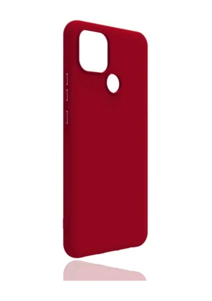 Oppo Realme C25 Kırmızı Silikon Rubber Kılıf Arka Kapak