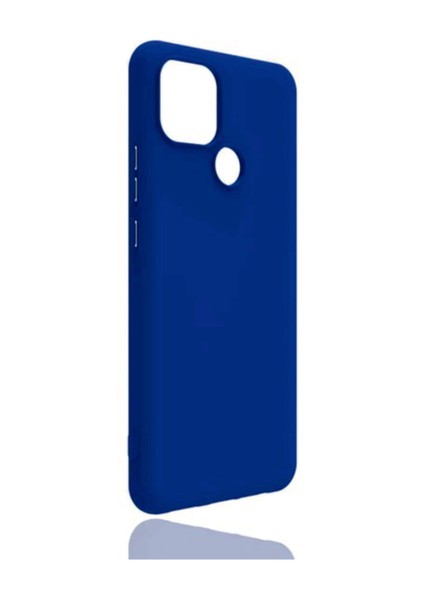 Oppo Realme C25 Mavi Silikon Rubber Kılıf Arka Kapak