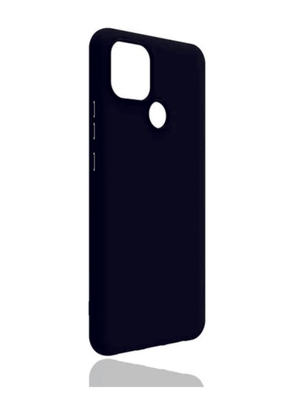 Oppo Realme C25 Siyah Silikon Rubber Kılıf Arka Kapak