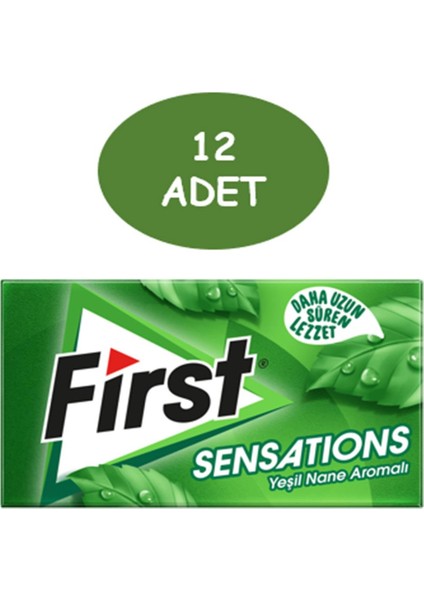 Sensations Yeşil Nane Aromalı Şekerleme 27 gr 12 Adet Uzun Süreli Lezzet