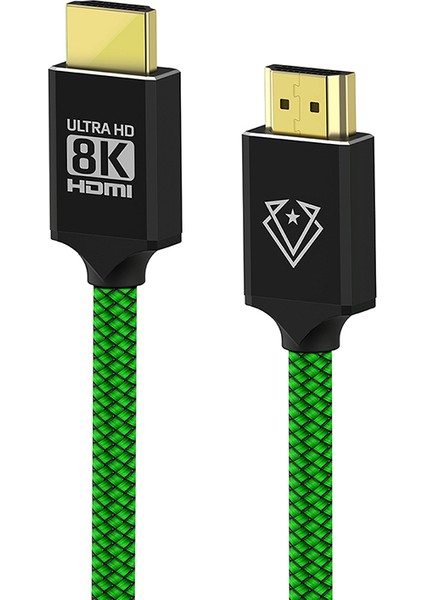 VERTULINK-150 - HDMI Kablo Oyuncu Özel Gamecharged™ 8k Ses Video 3D 1.5 mt Yeşil