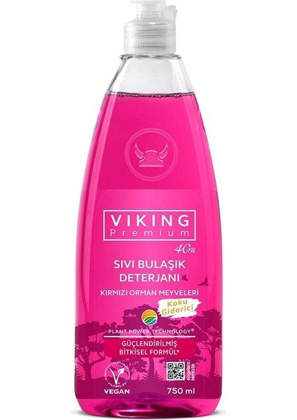 Premium Bulaşık Deterjanı Kırmızı Orman Meyveli 750 ml + Nergis Bergamot 750 ml 2'li