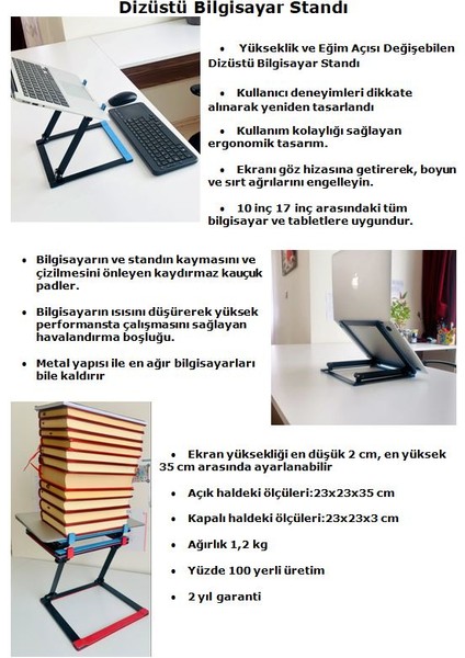 Laptop Standı Turkuaz