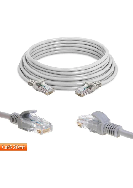 Cat5 Patch Network Ethernet Kablo 20MT