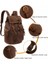 Erkek Kanvas Deri Sırt Çantası Seyahat Yürüyüş Outdoorrucksack Sırt Çantaları 14 Inç Dizüstü Bilgisayar Büyük Sırt Çantası Okul Için (Yurt Dışından) 4