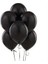 12 Inç 12 Li Siyah Düz Renk Balon 2