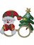 Peluş Noel Ağaçlı Kardan Adam Şekilli Yılbaşı Gözlüğü Noel Gözlük 1