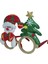 Peluş Noel Ağaçlı Kardan Adam Şekilli Yılbaşı Gözlüğü Noel Gözlük 2