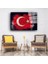 Türk Bayrağı Siyah Fon Cam Tablo 2