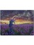 Cakapuzzle Mor Laleler Mor Elbiseli Kadın Mor Gökler 1000 Parça Puzzle Yapboz Mdf(Ahşap) 1