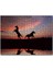 Cakapuzzle Günbatımında Kızıl Gökler ve Bir Çift At 255 Parça Puzzle Yapboz Mdf (Ahşap) 1