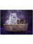 Cakapuzzle Sepette Beyaz ve Tekir Sevimli Kediler 255 Parça Puzzle Yapboz Mdf (Ahşap) 1