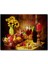 Cakapuzzle Meya Çiçek Şarap Kuruyemiş Görseli 255 Parça Puzzle Yapboz Mdf (Ahşap) 1