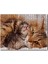 Cakapuzzle Sevimli Tekir ve Minicik Yavrusu Yakın Çekim 500 Parça Puzzle Yapboz Mdf (Ahşap) 1
