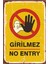 Vintage Ahşap Poster Girilmez No Entry 1