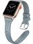 Apple Watch Uyumlu 42-44MM KRD13 Deri Kordon Mavi 1