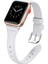 Apple Watch Uyumlu 42-44MM KRD13 Deri Kordon Beyaz 1