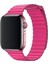 Apple Watch Uyumlu 42-44MM Krd6 Deri Bükme Kordon Pembe 1