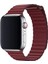 Apple Watch Uyumlu 42-44MM Krd6 Deri Bükme Kordon Bordo 1