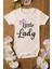 Kız Ekru Bebek Little Lady Baskılı Çıtçıtlı Body 5015 1