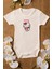 Kız Bebek Hello Kitty Happy Organik Baskılı Pamuklu Ekru Çıtçıtlı Body Zıbın 5098 1