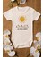 You Are My Sunshine Güneş Organik Baskılı Pamuklu Ekru Çıtçıtlı Body Zıbın 5095 1