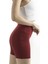 Spocket Kadın Bordo Cepli Yüksek Bel Toparlayıcı, Sıkılaştırıcı Yoga Şort Tayt 6" 1