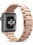 Apple Watch Uyumlu 42-44MM Krd5 Klasik Metal Kordon Pembe 3