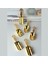 6 Adet Paslanmaz Metal Mini Baharat ve Şeker Kaşığı Gold 1
