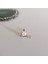 Cerrahi Çelik Rosegold Damla Taşlı Çiçek Seli Piercing 1