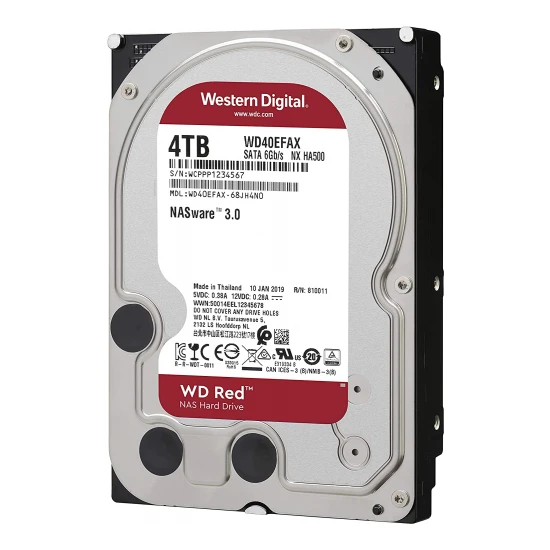Wd Red WD40EFAX 3,5 4tb, 256MB, 5400 Rpm, 7/24-Nas-Server HDD
